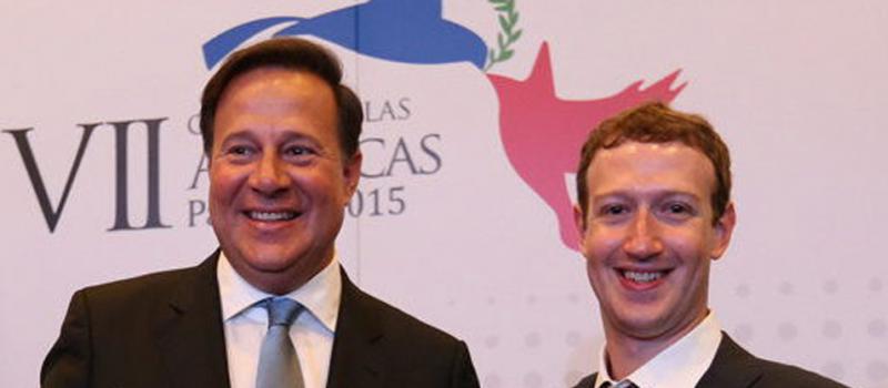 Mark Zuckerberg, fundador de Facebook, anunció junto al Presidente de Panamá el lanzamiento en el país de Internet.org, una iniciativa para el acceso gratuito a la red. Foto: EFE