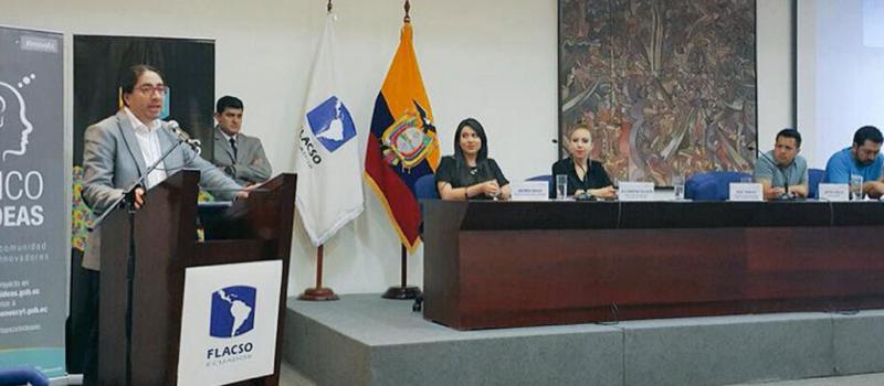 René Ramírez, secretario de la Senescyt, inauguró el 'Bootcamp 2015'. Foto: Twitter @EduSuperiorEc