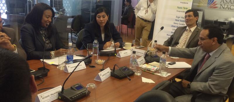 La Arcotel expuso ante Comisión de Gobiernos Autónomos en la Asamblea Nacional, su gestión en este primer semestre. Foto: Sofía Ramírez. Foto: LÍDERES.