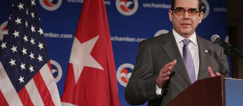 El ministro de Comercio de Cuba, Rodrigo Malmierca, habló sobre la economía cubana y lo que esperan luego de la suspensión de sanciones por parte de Estados Unidos. Foto: AFP