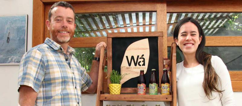 David García y Sofía Solórzano le apostaron a la bebida carbonatada de guayusa con su marca Wá.Foto: Pavel Calahorrano/ LÍDERES