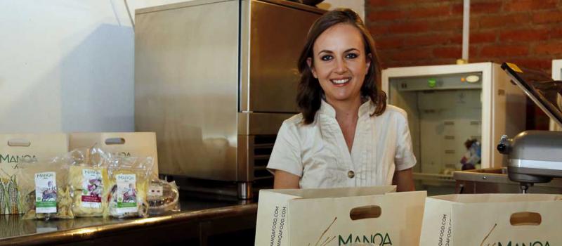 Adriana Sáenz es la cofundadora de Manqa Food. El negocio nació en Tumbaco y ahora opera en Cumbayá, donde tiene una pequeña planta para elaborar alimentos congelados. Foto: Alfredo Lagla / LÍDERES