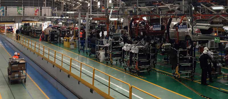 Una vista panorámica de la planta de producción de General Motors en Ecuador. Esta empresa tiene el 71,4% del mercado de venta de autos ensamblados en Ecuador, según Cinae. Foto: Cortesía General Motors