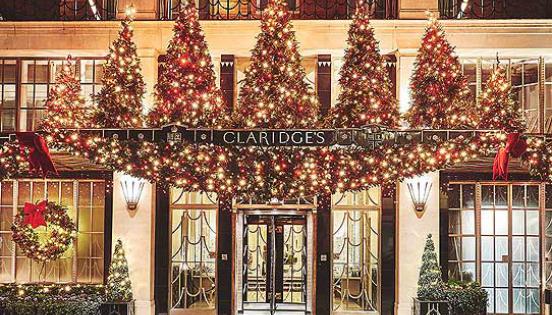 El Claridge’s, en el barrio de Mayfair, Londres, es conocido por su decoración lujosa y cenas. Foto: Hotel Claridge’s